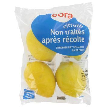 Citrons jaunes non-traités en sachet
